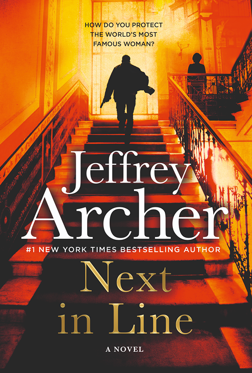 Next in Line. Hardback book cover USA. Book by Jeffrey Archer